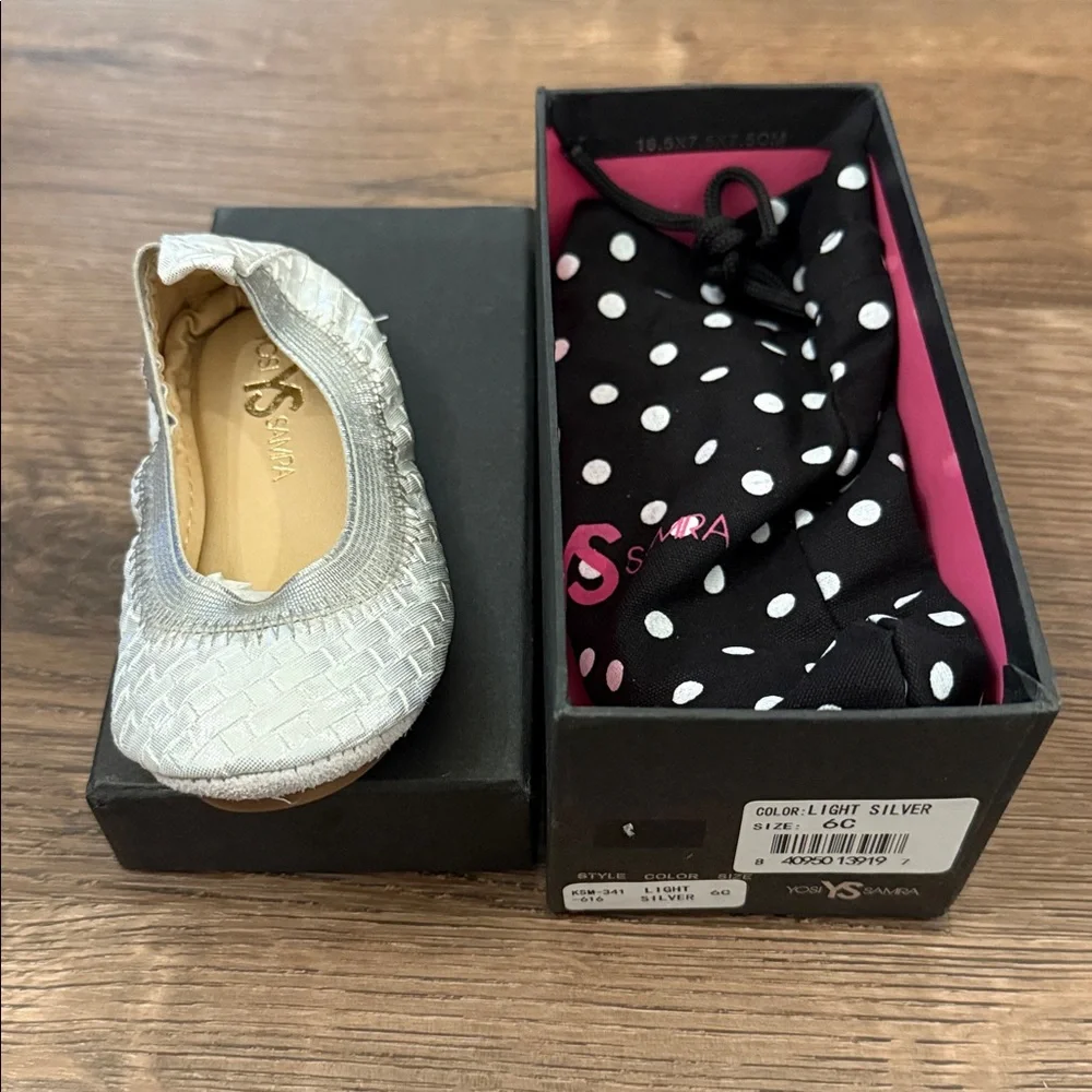 Yosi Samra Metallic Ballet Flats NIB